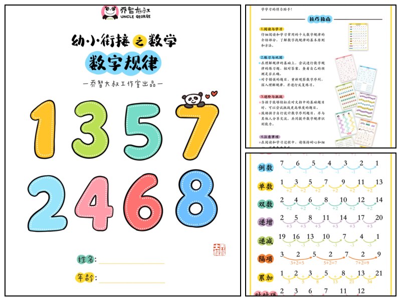 幼小衔接之数学—数字规律｜乔智大叔手绘