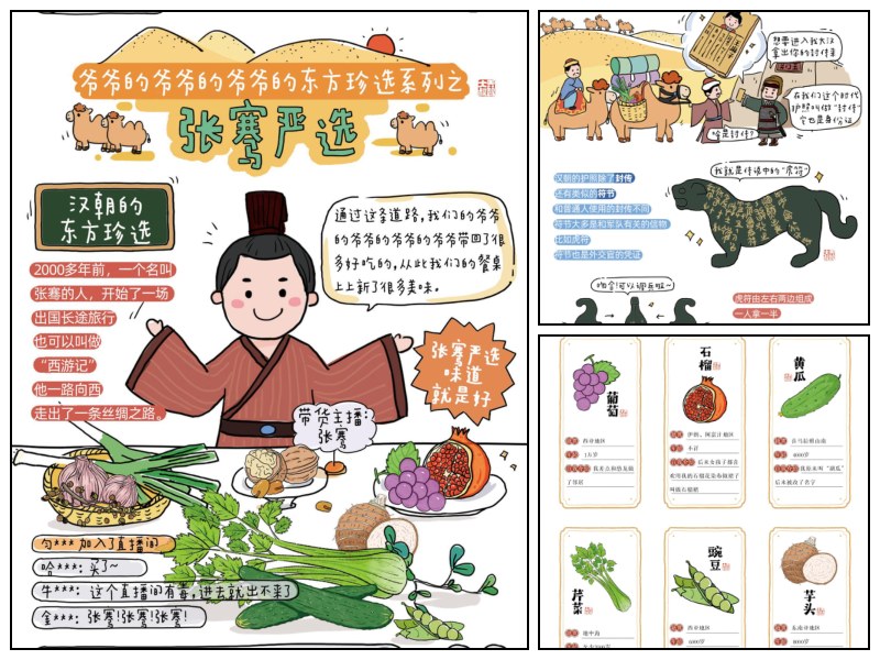 植物科普：作物的源起——张骞严选｜乔智大叔手绘